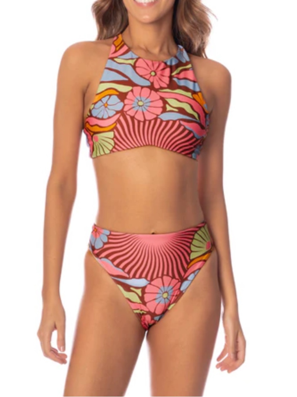 Maaji Pattern Scope Gaby High Neck Bikini Set